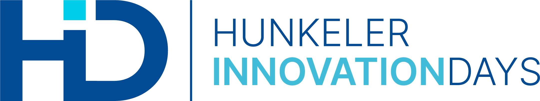 Hunkeler Innovationdays Logo, blue-aqua.